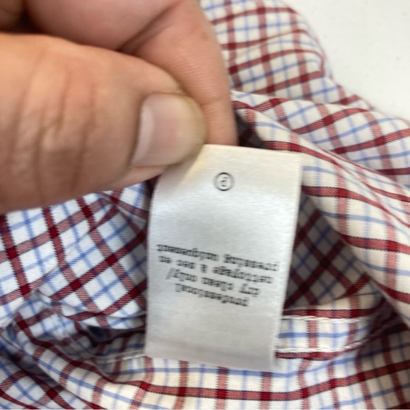 rag & bone Tailored Workwear Button Down Shirt Men's Small Cotton Red White - Picture 12 of 13